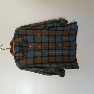 VINTAGE wool flannel plaid button down